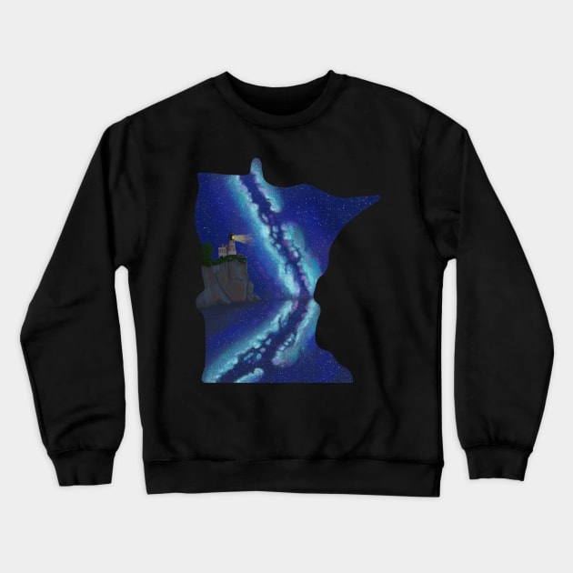 Minnesota Split Rock Lighthouse Crewneck Sweatshirt by EcoElsa